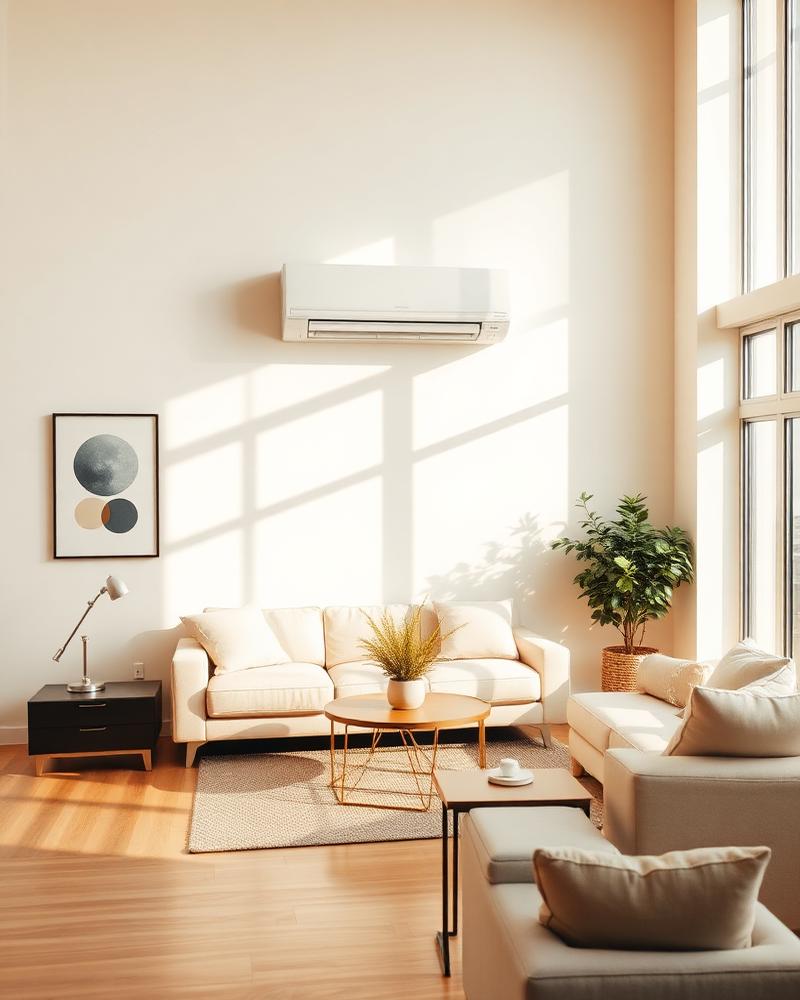 Ductless heat pump installed in a Halifax living room